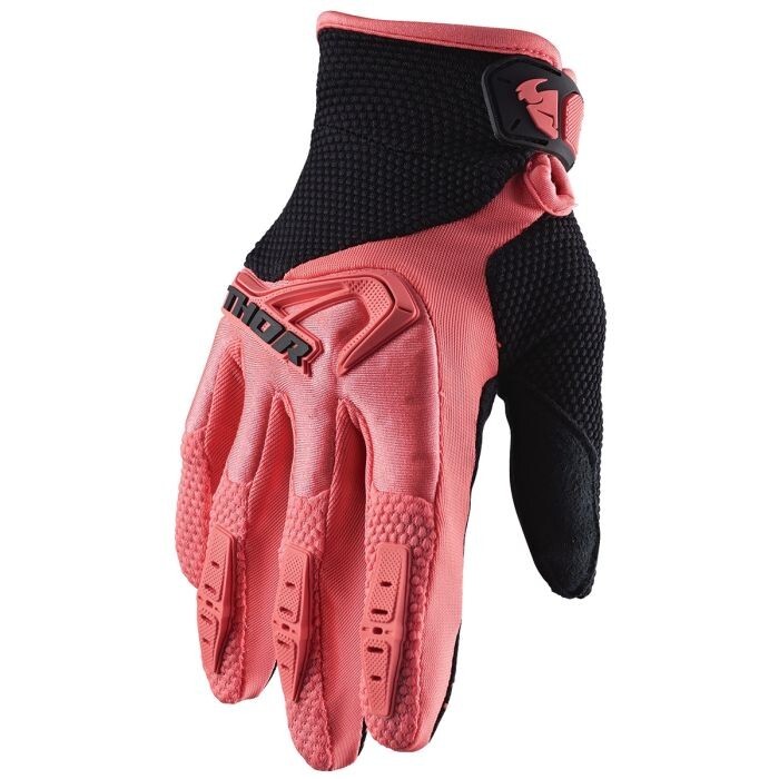  FANTASTICS NEW THOR RACING WOMENS SPECTRUM GLOVE PINK GLOVE BLUE ATV