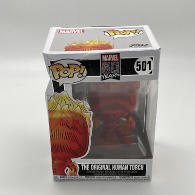 The Original Human Torch 501 Funko Pop Marvel Special 80 Jahre Bobble Head Neu
