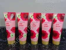 5 Bodycology WILD POPPY Scent Body Cream Creams Body Lotion Lotions 8 oz. NEW