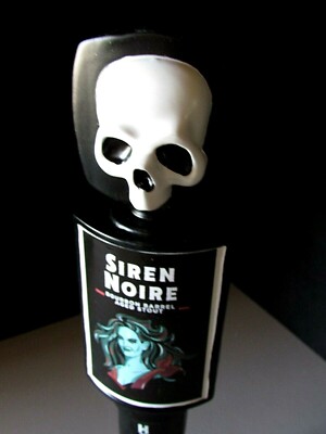 Heavy Sea's Skull Siren Noire Bourbon Beer Bar Tap Handle Man Cave Kegerator Lot