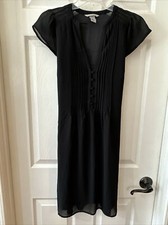H&M Size 2 Dress Knee Length Black Sheer Lined Classic Chic Minimalist