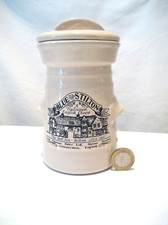 'LONDON POTTERY' EMPTY BLUE STILTON CROCK, LONG CLAWSON DAIRY LTD
