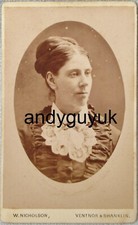 CDV LADY BY NICHOLSON VENTNOR SHANKLIN ISLE OF WIGHT ANTIQUE PHOTO VICTORIAN