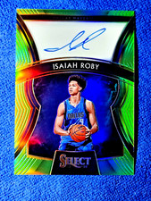 2019-20 Panini Select RC Isaiah Roby Rookie Signatures Neon Green /99 Prizm Auto