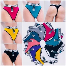 3/6/12 Women Sexy High Cut G-string Thongs T-back Underwear Panties Lingeries 43