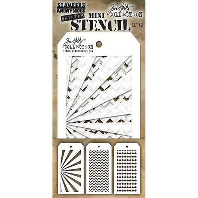 Tim Holtz Mini Layered Schablonen Set 3 Stück