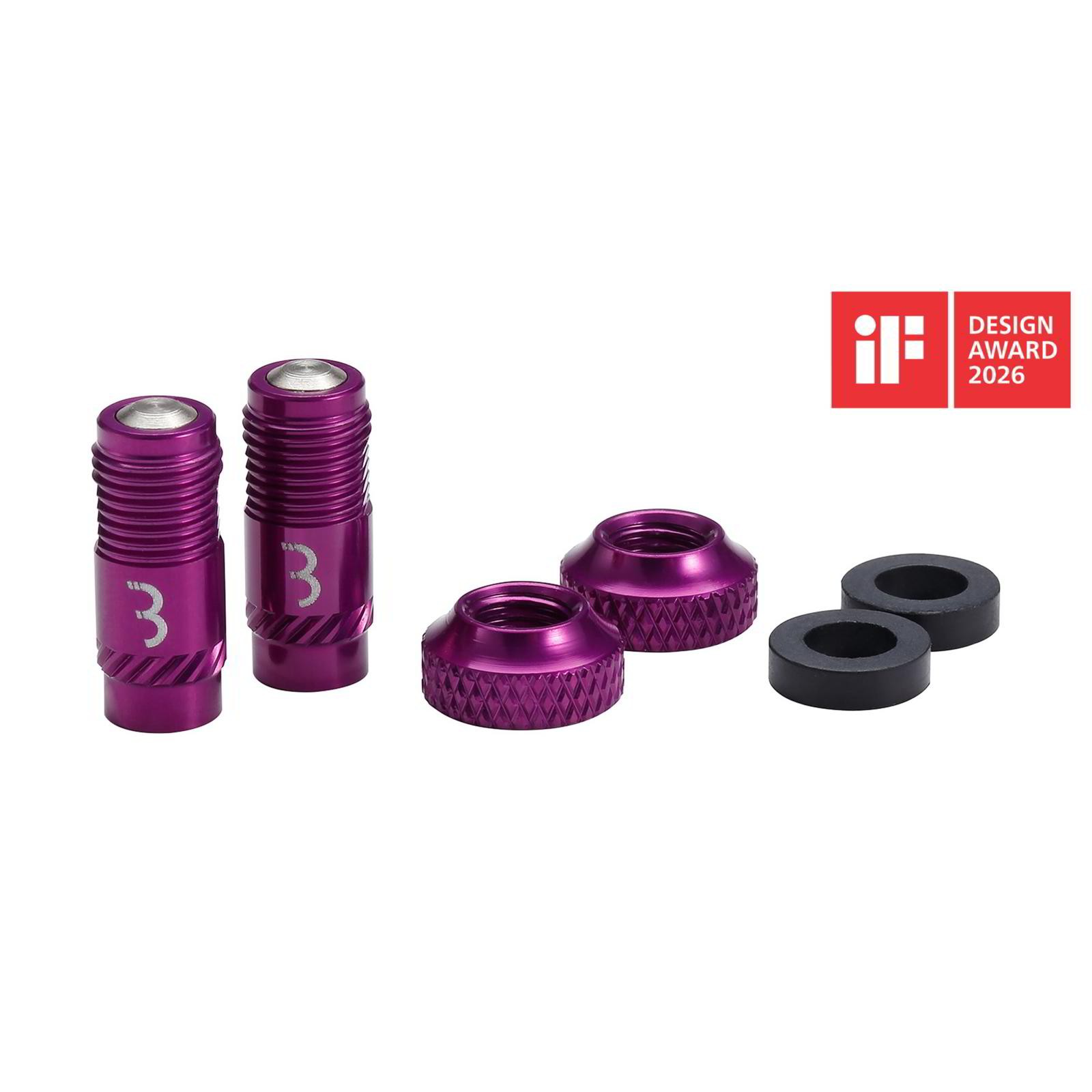 BBB CoreCaps Tubeless Valve Caps 2pcs BTI-165 Purple