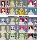 LEGO - FEMALE Hair Pieces - PICK YOUR COLORS & STYLE - Minifigure Wigs Cap Lot