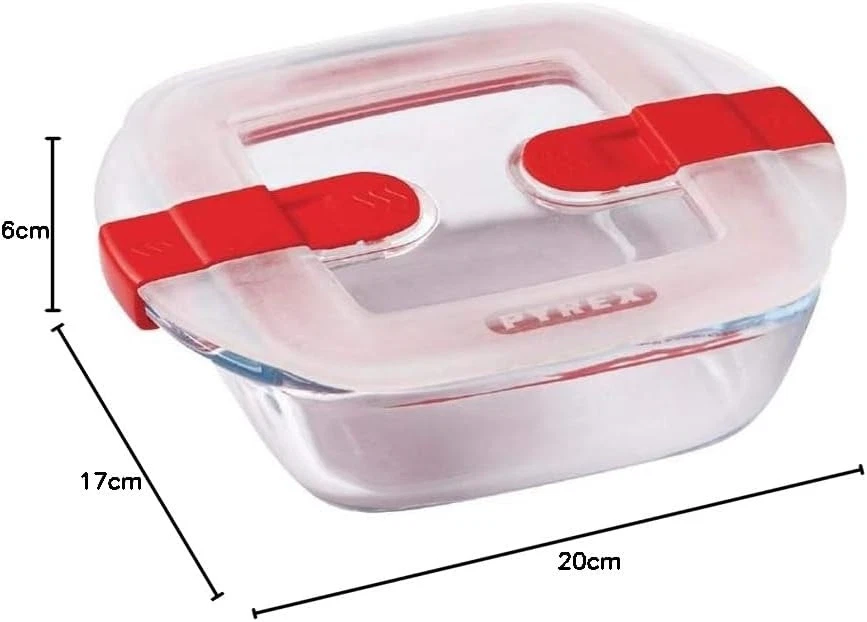 Pyrex Cook & Heat contenitore in vetro borosilicato per il microonde  20x17cm - Immagine 2 di 4