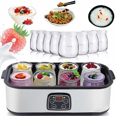 Joghurtmaschine Premium 8 Gläser mit Timer Display Digital Temperaturregelung