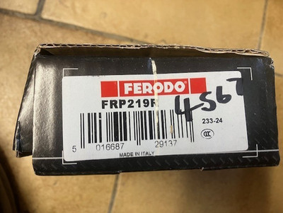 Set Ferodo DS3000 FRP219R Pads AP CP4567 Open Back Calipers 4567