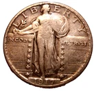 1917-P Type 2 Standing Liberty Quarter XF-AU Scarce Original Coin!