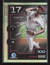 2025 Bowman #BTP-17 Chase Burns Bowman Scouts Top 100 Cincinnati Reds