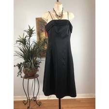 Jump Apparel Dress Women Size 7/8 Black Spaghetti Strap Fit Flare Party Formal