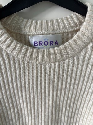 BRORA JUMPER SZ 8-10 WOMENS 100% CASHMERE BOXY - VGC