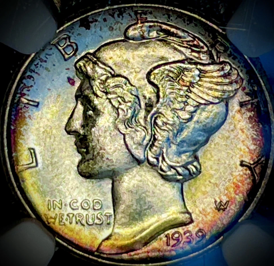1939 Mercury Dime NGC MS68 - Superb Gem Toned Beauty!!! - Image 2 of 4