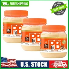 3 PACK PBfit Classic Peanut Butter Powder, Roasted Peanut Powder, 24 oz
