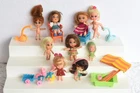 Vintage lot of Mattel LIDDLE KIDDLES Dolls & Accessories Babe/Milly/Windy/Sizzly