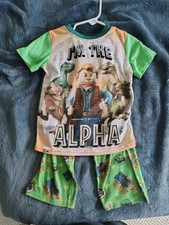 3 Piece Lego Jurassic Park Dinosaur Pajama Set Size 4 Boy