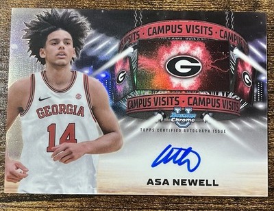2025 Bowman Chrome U Asa Newell Campus Visit On Card Auto SSP Georgia/Hawks