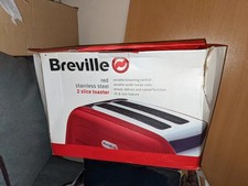 Brand New Breville Red Stainless Steel 2-Slice Toaster (Damaged Box)