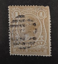 AR32 1880 Victoria, Australia used Revenue Fiscal stamp 1d BOB T18179