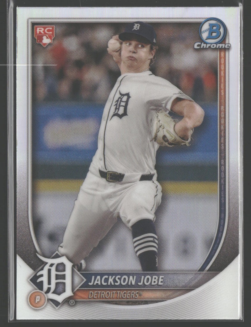 2025 Bowman #50 Jackson Jobe Bowman Chrome Red Rookie Logo