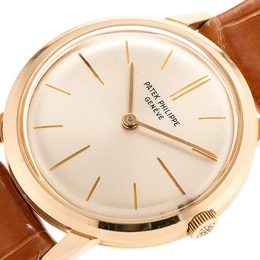 Reloj PATEK PHILIPPE Calatrava 2593 plata oro amarillo 18K cuerda manual para hombre