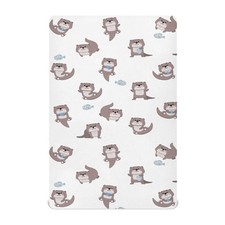 Cute Otter Crib Sheets for Boys Girls - Portable Microfiber Fitted Crib Sheet...