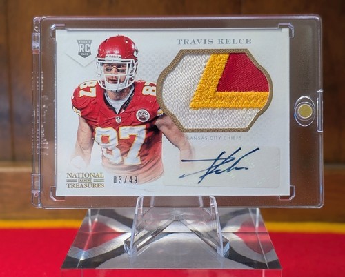 Travis Kelce [Autograph Gold] #334 2013 Panini National Treasures card