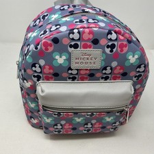 Retro Print NWT Disney Mickey Mouse Bioworld Mini BACKPACK 10.5" x 10"