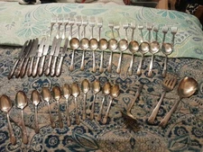 50 Pieces BELOVED Silverplated Silverware Set Read