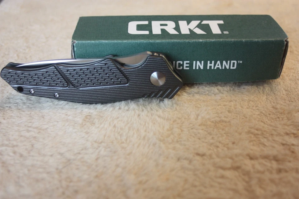 Cuchillo CRKT Ken Onion Outrage Liner Lock gris aluminio (3,25" satinado) K320GXP Foto 3 de 4