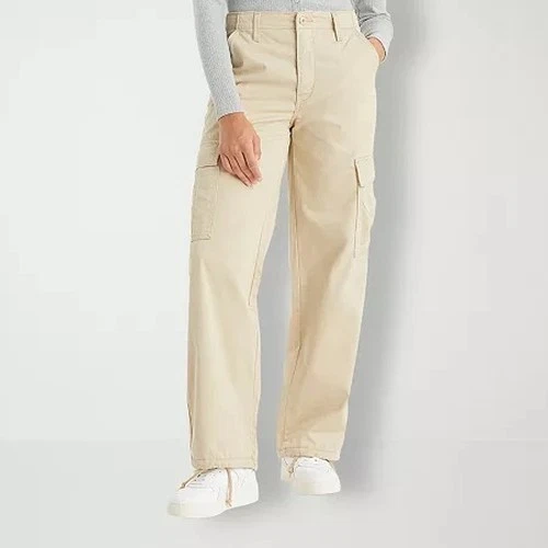 Levi's '94 Baggy Cargo Pants Women's 27 Safari Solid Belt Loops Zip/Button
