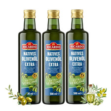 RICARDO natives Olivenöl extra 3 Flaschen x 500ml - Vorteilspack