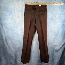 Vintage Levis 517 Sta-Prest Brown Polyester Bootcut Pants Made in USA W30 L34