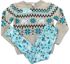 Gymboree Girls 8 Fair Isle Cotton Sweater And Leggings Nordic Adventure NWT