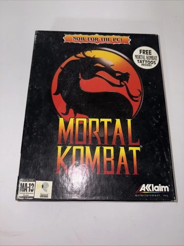 Mortal Kombat 1992 PC DOS 3.5" Floppy Big Box Game