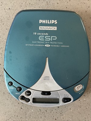 Philips Magnavox 10 Sec ESP Portable CD Player AZ7448/17z Skip Protection READ