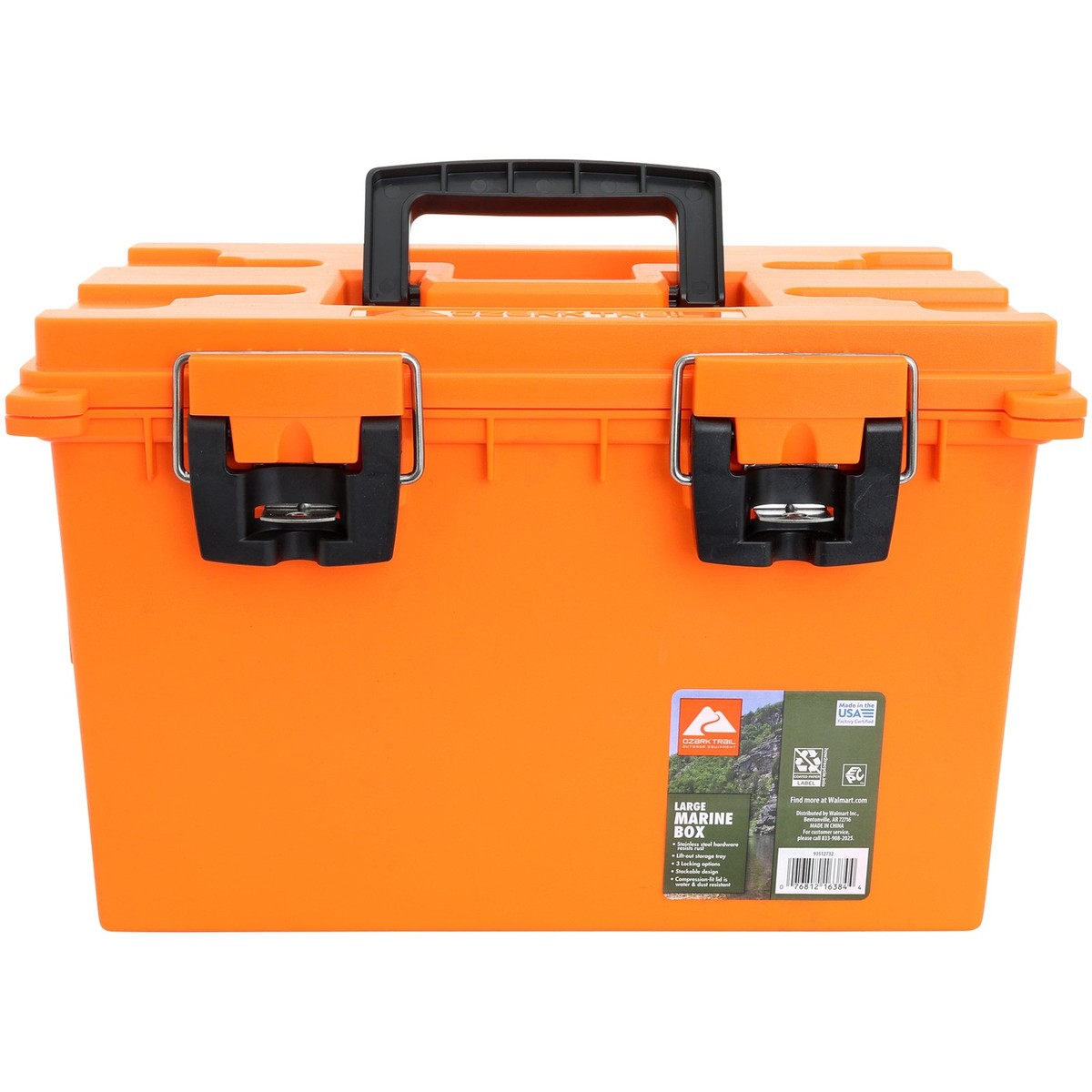 Ozark Trail Orange Marine Storage Box, Large, 9
