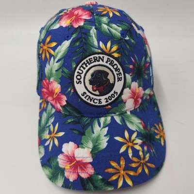 Southern Proper Hat Strapback Blue Floral Hibiscus All Over Print Outdoors Men