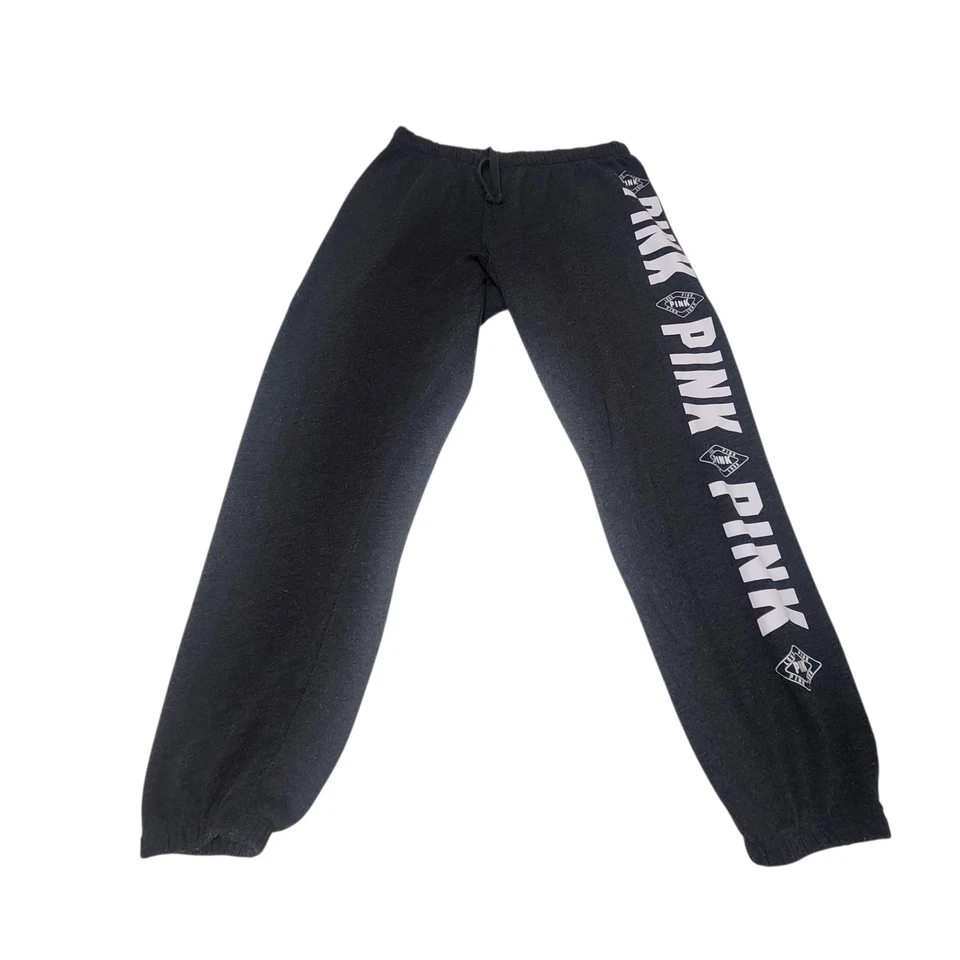 Lote De 3 Pantalones Deportivos Victorias Secret ROSA Talla M Cintura Elástica 1986 Logo Foto 4 de 4
