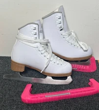 Jackson Ice Skates White Girls Size 2 Figure Skates EXCELLENT Condition