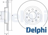2X Bremsscheibe Delphi BG4960C 2 Bremsscheiben Hinterachse Hinten FüR Jeep