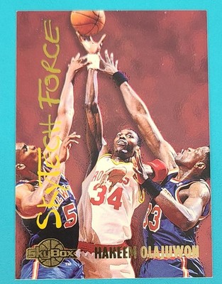1994-95 SkyBox Premium SkyTech Force INSERT #SF19 Hakeem Olajuwon Card M7