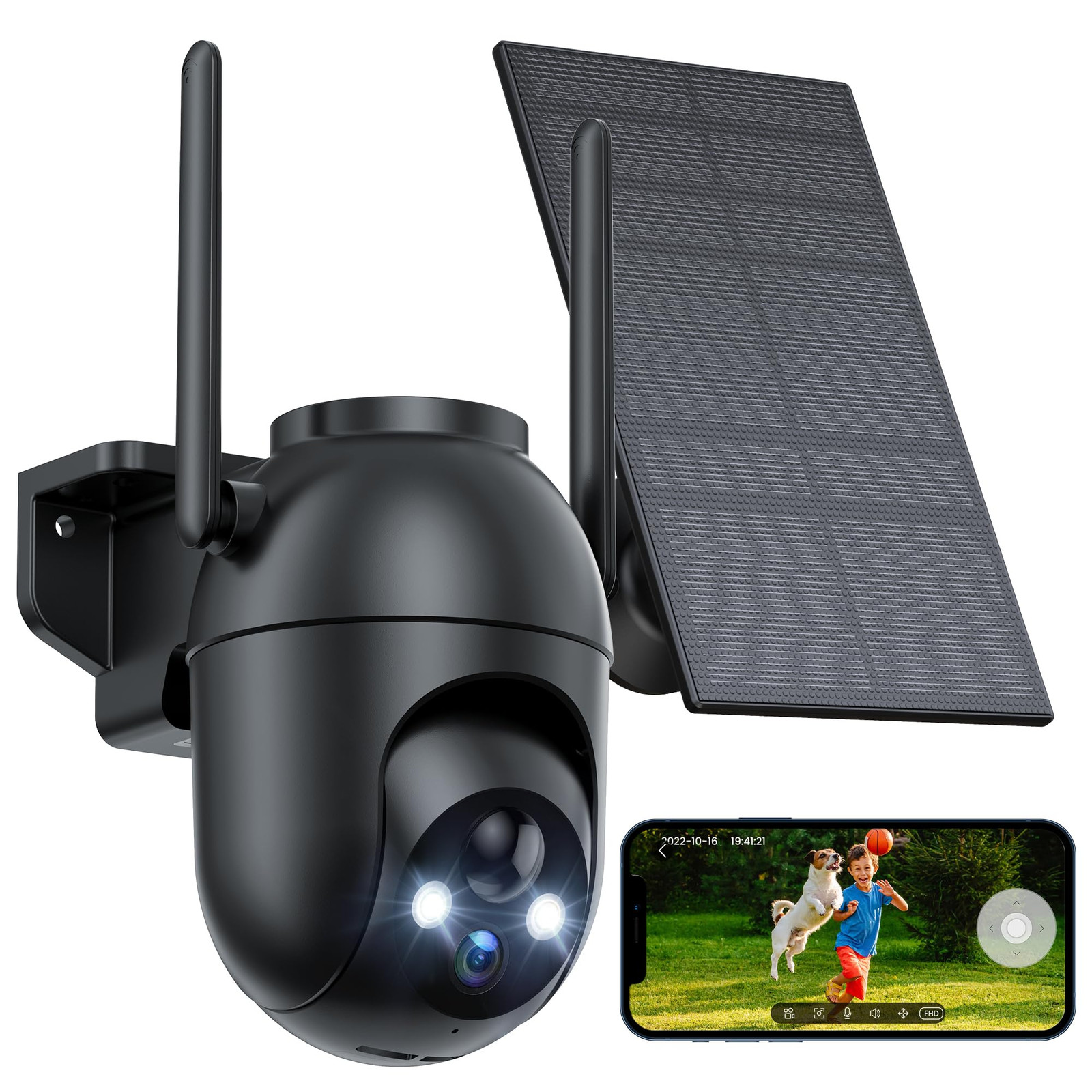 Wireless Outdoor Security Cameras with Solar Power and Wi-Fi Battery for Home Safety