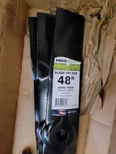 **NEW** MaxPower 3-Blade Set for 48" John Deere Mowers: Replaces M127500 M145476