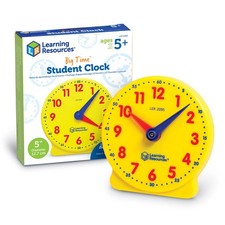 Learning Resources Big Time Student Clock, Teaching  Medium, White