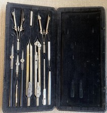 Antique Anker precision compass Technical Architect Cased drawing set