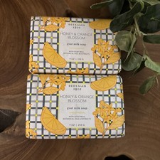SET OF 2 Beekman 1802 Honey  Orange Blossom Triple Milled Bar Soap 9 oz New